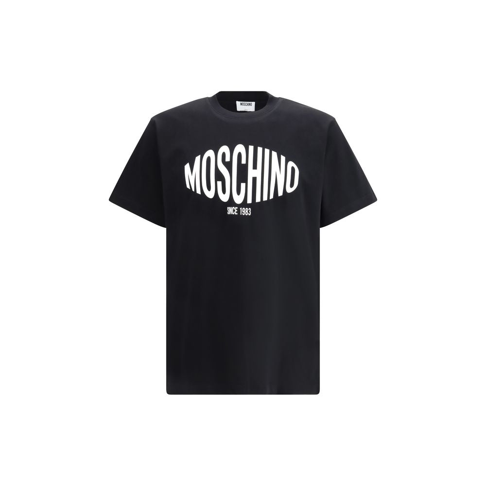 Moschino Schwarzes Baumwoll-T-Shirt