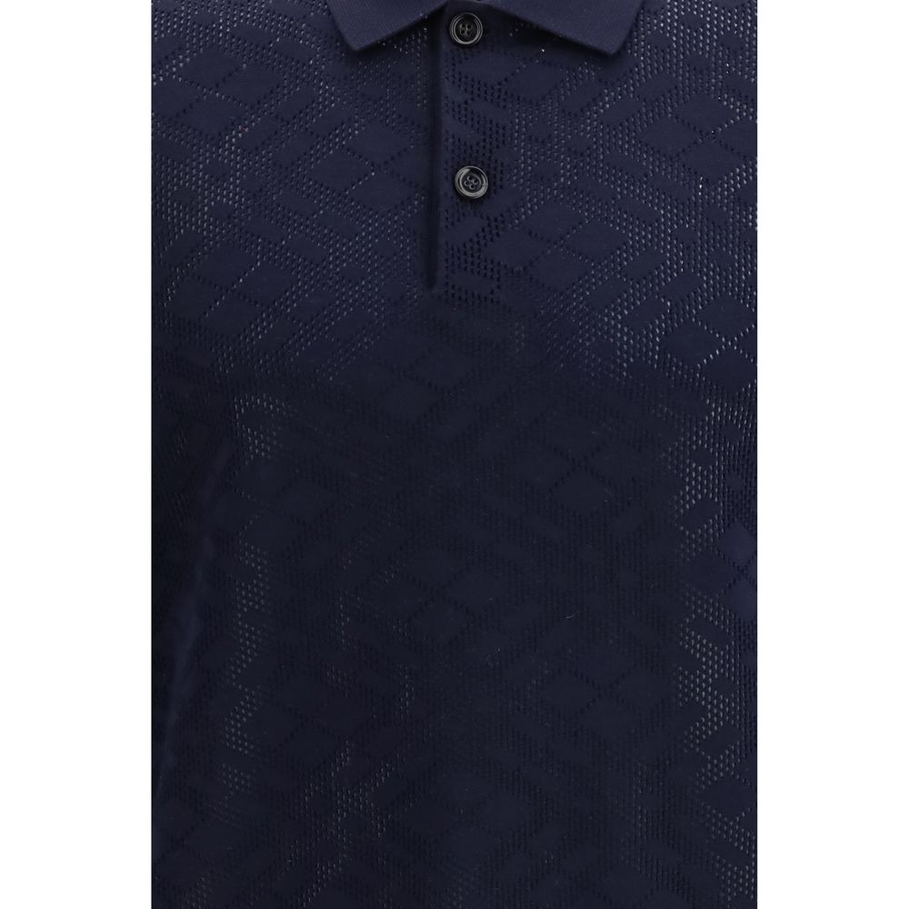 Burberry Blaues Woll-Poloshirt