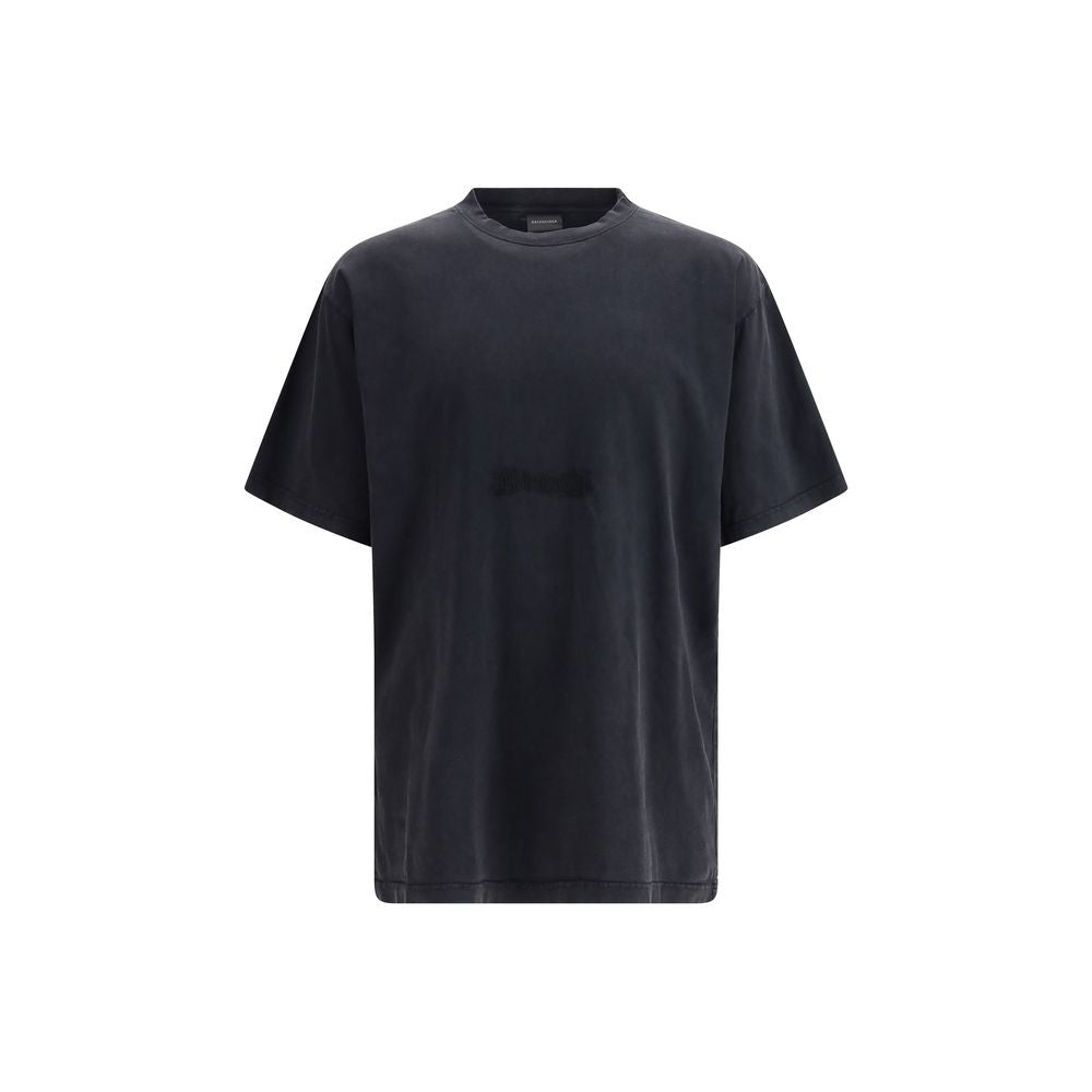 Balenciaga Schwarzes Baumwoll-T-Shirt