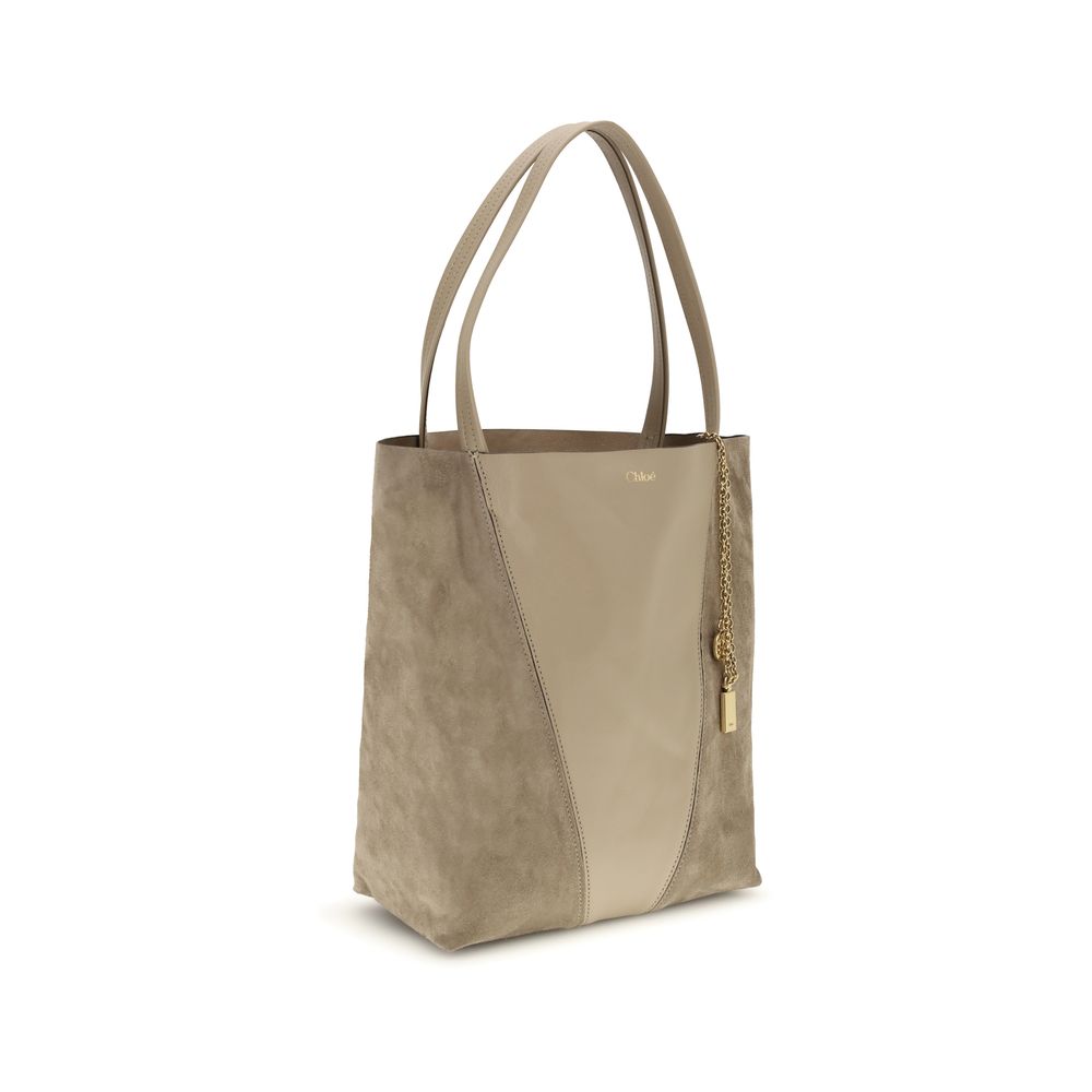 Chloé Beige Leder Schultertasche
