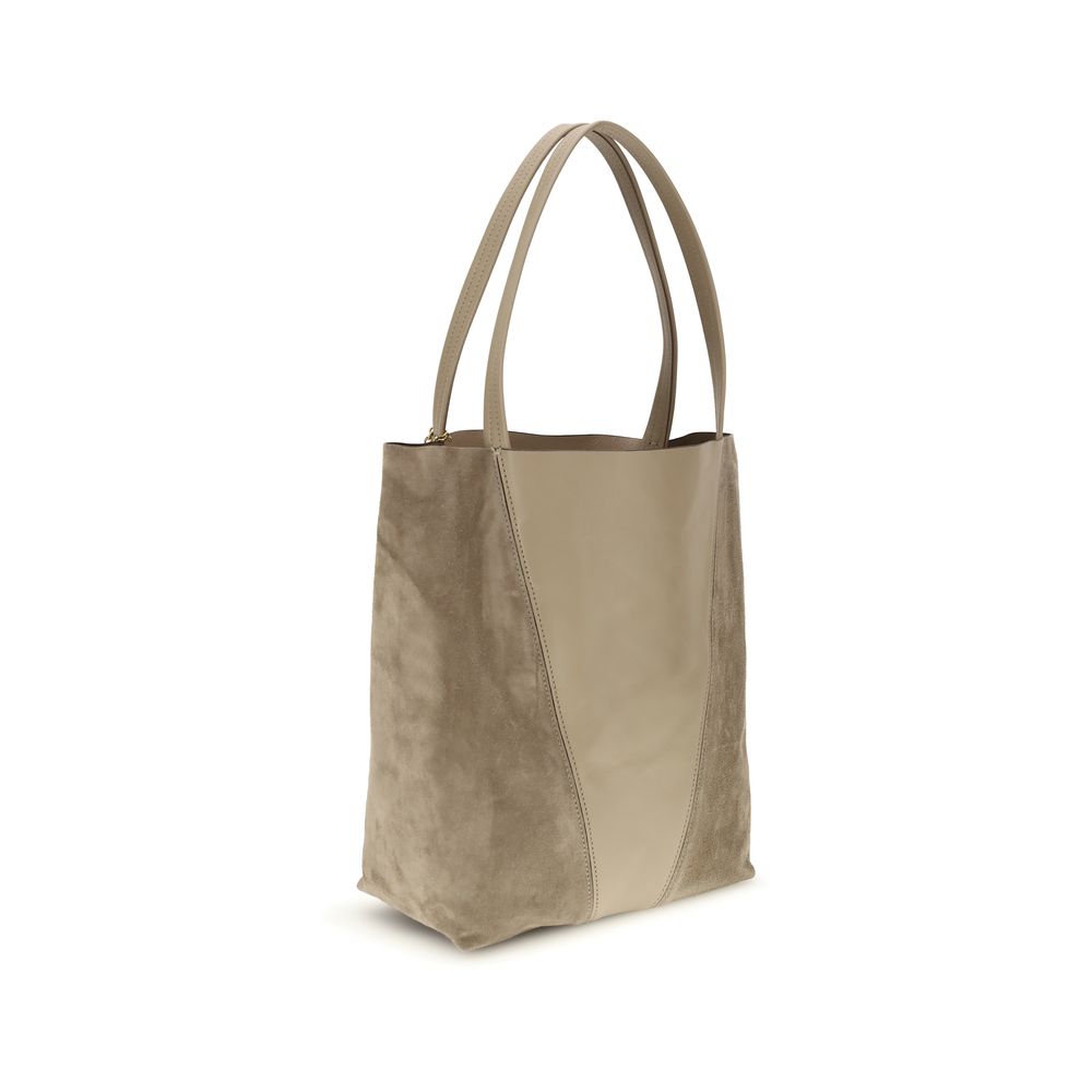 Chloé Beige Leder Schultertasche