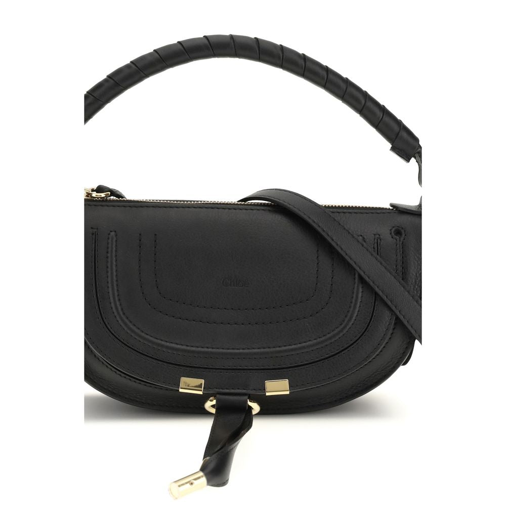 Chloé Schwarze Kalbsleder Bos Taurus Schultertasche