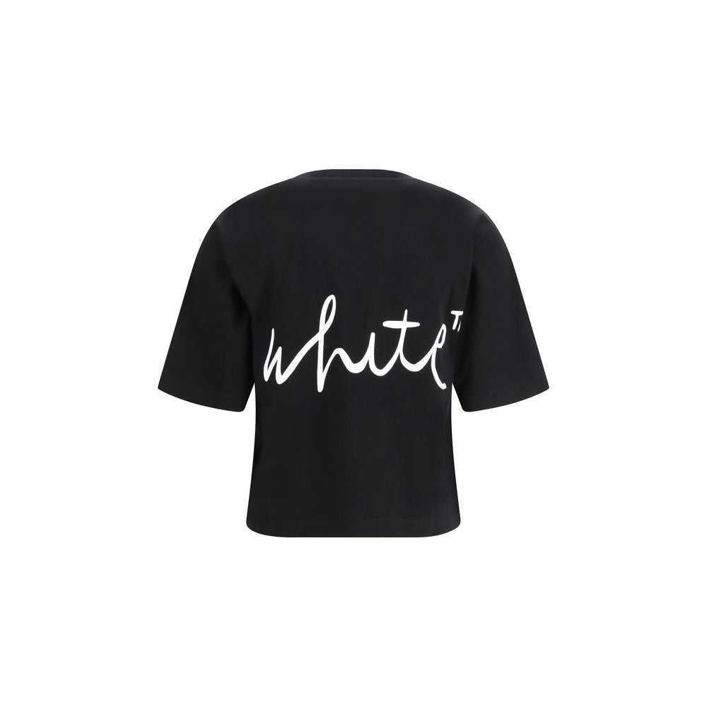 Off-White Schwarzes Baumwoll-T-Shirt