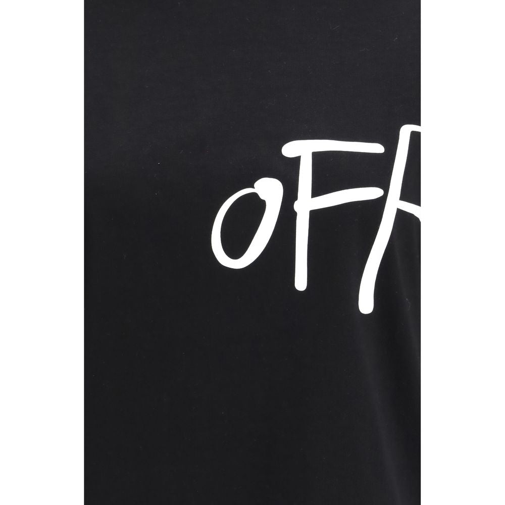 Off-White Schwarzes Baumwoll-T-Shirt