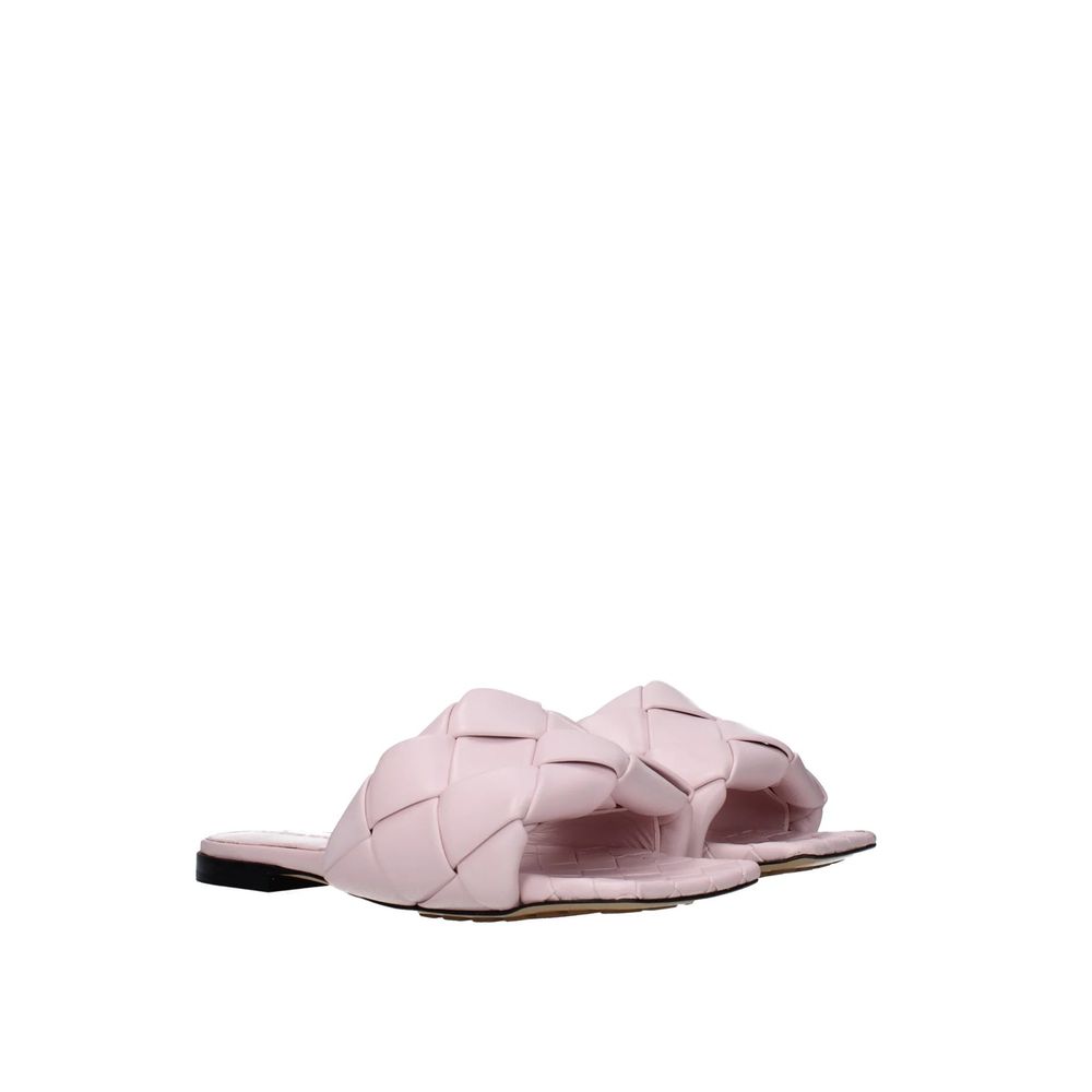 Bottega Veneta Mehrfarbige flache Sandalen aus Kalbsleder