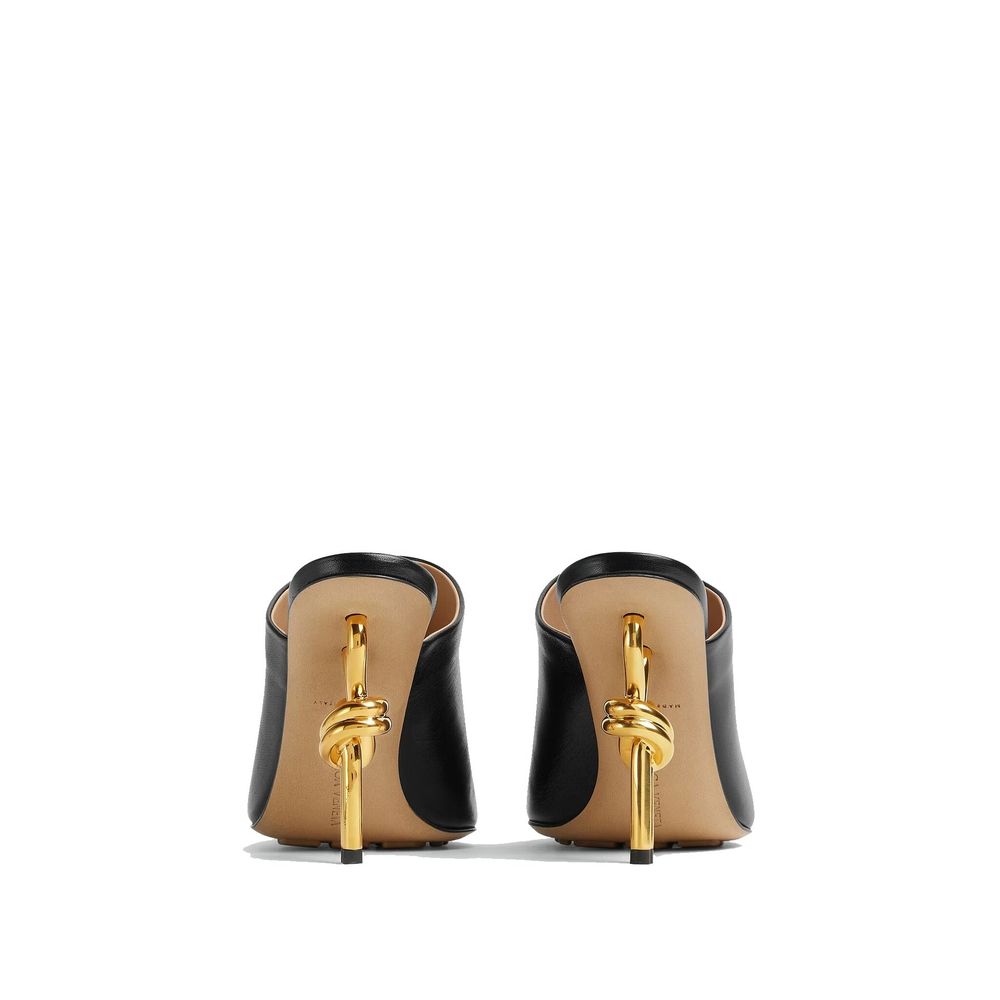 Bottega Veneta Schwarze Lammleder-Mules
