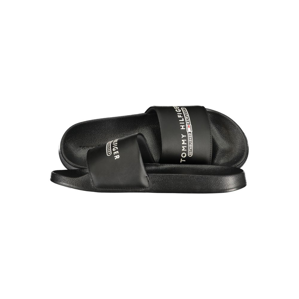 Tommy Hilfiger Schwarze Herren-Slipper aus Polyurethan
