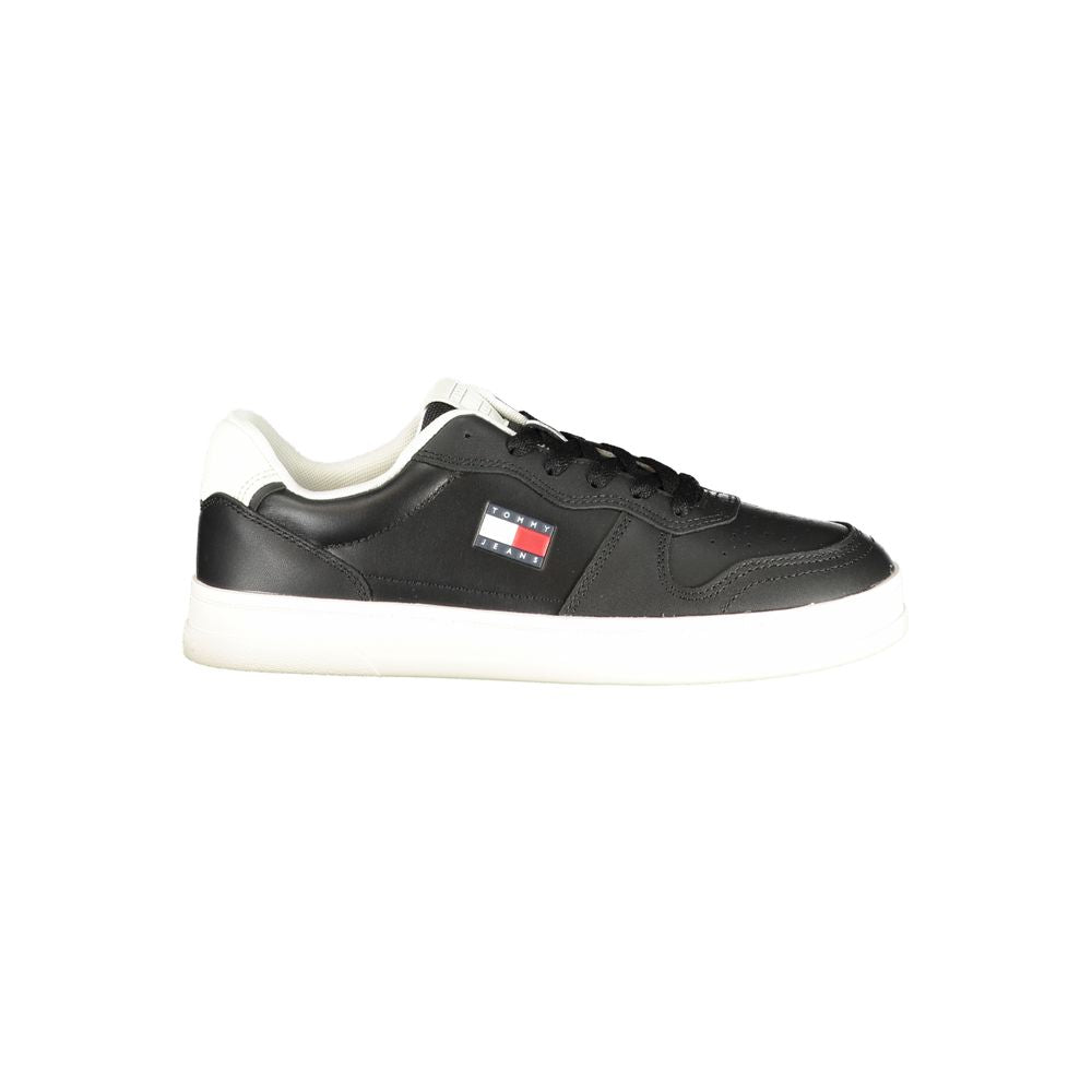 Tommy Hilfiger Schwarzer Damen-Sneaker aus Polyurethan