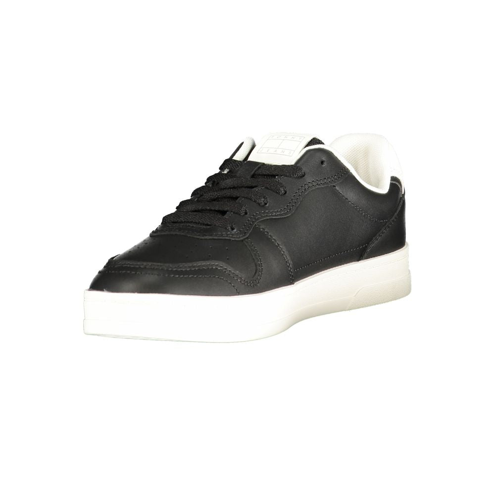 Tommy Hilfiger Schwarzer Damen-Sneaker aus Polyurethan