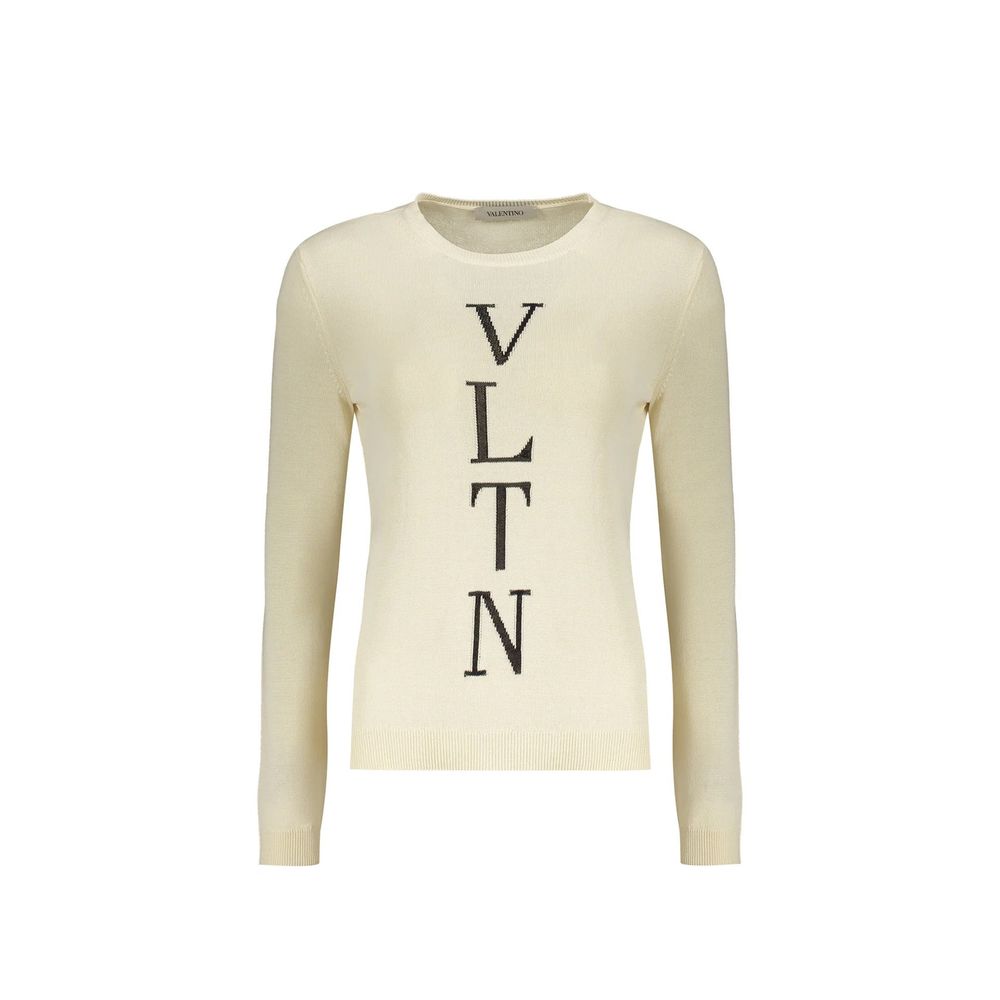 Valentino Beiger Baumwollpullover
