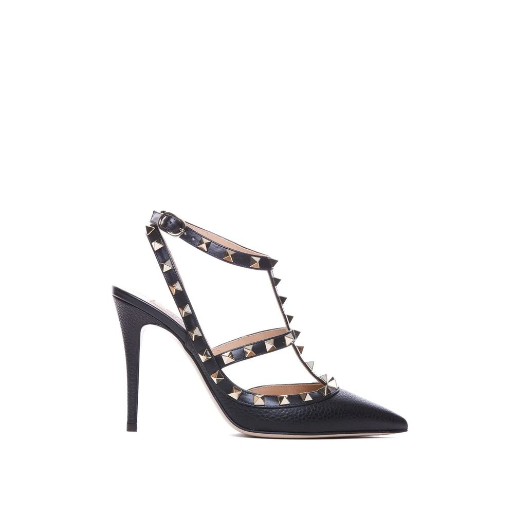 Valentino Garavani Schwarze Pumps aus Kalbsleder mit hohem Absatz