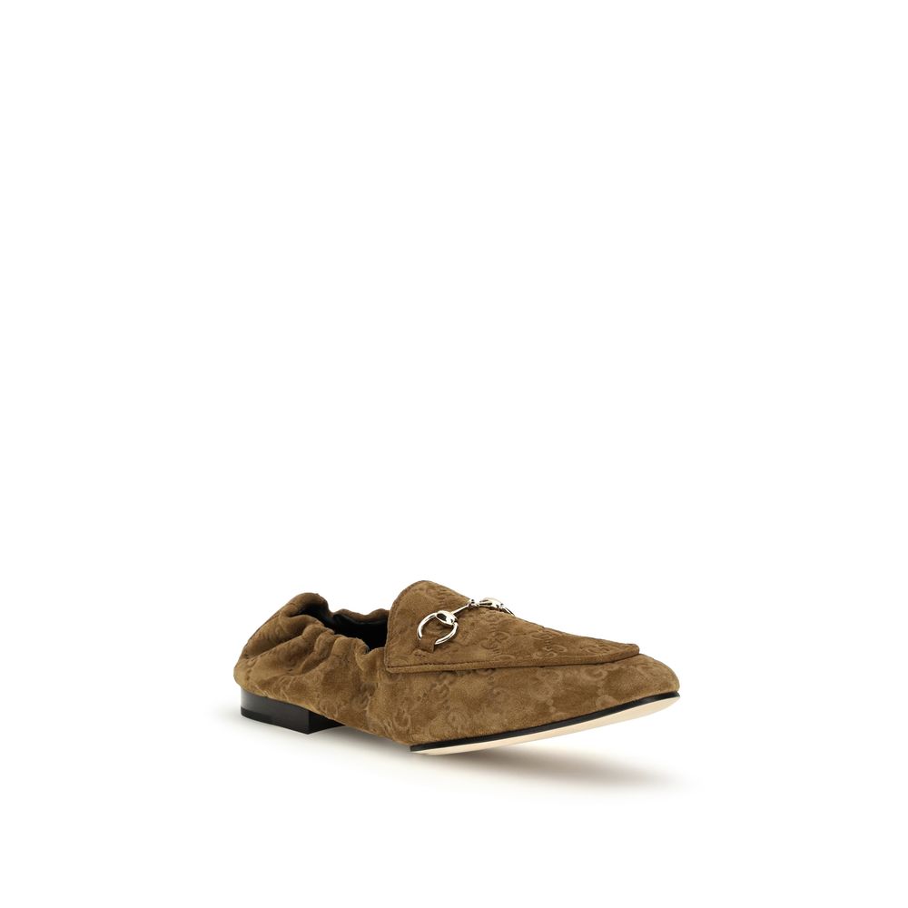 Gucci Braune Kalbsleder Bos Taurus Slipper-Loafer