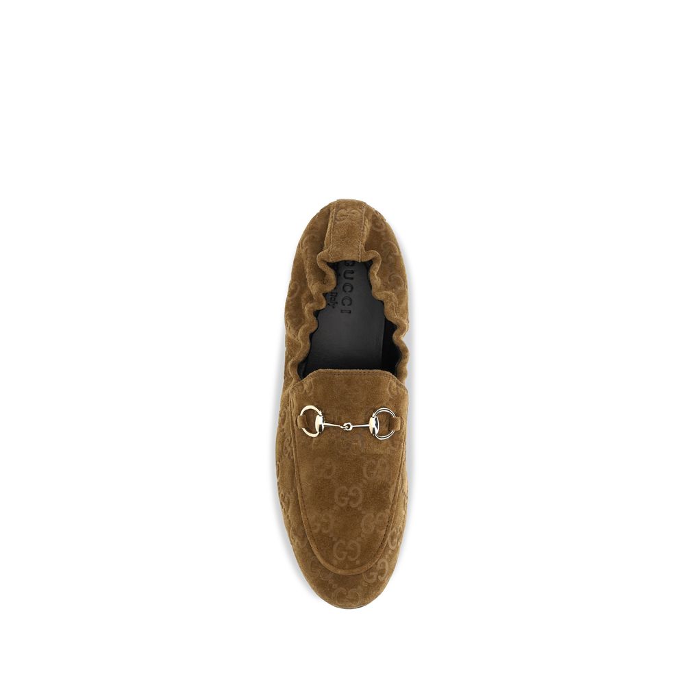 Gucci Braune Kalbsleder Bos Taurus Slipper-Loafer