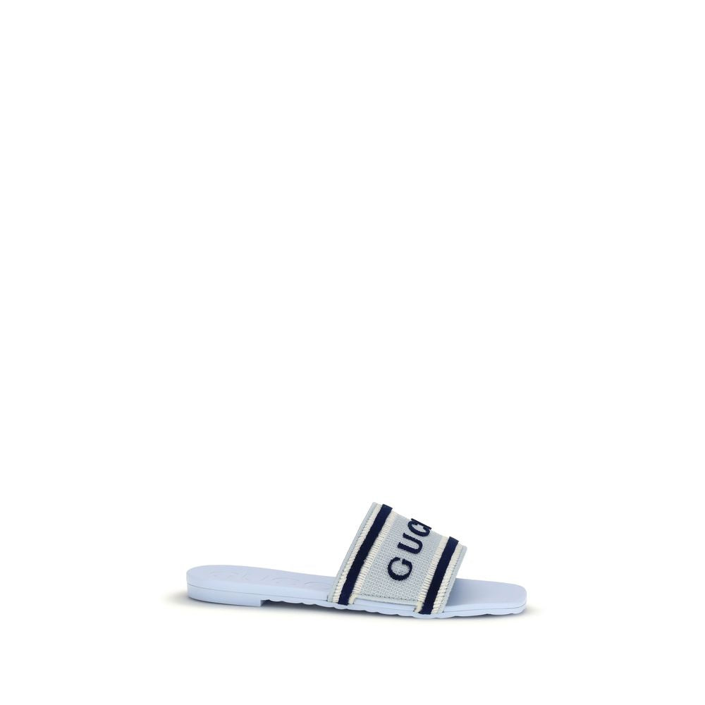 Gucci Blaue Sandalen aus Baumwolle