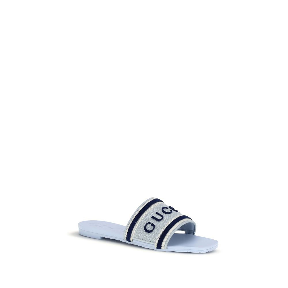 Gucci Blaue Sandalen aus Baumwolle