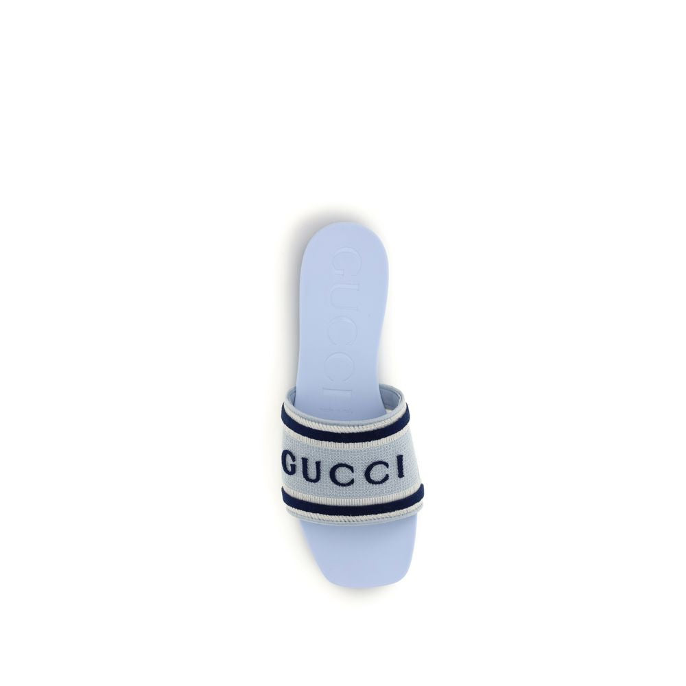 Gucci Blaue Sandalen aus Baumwolle