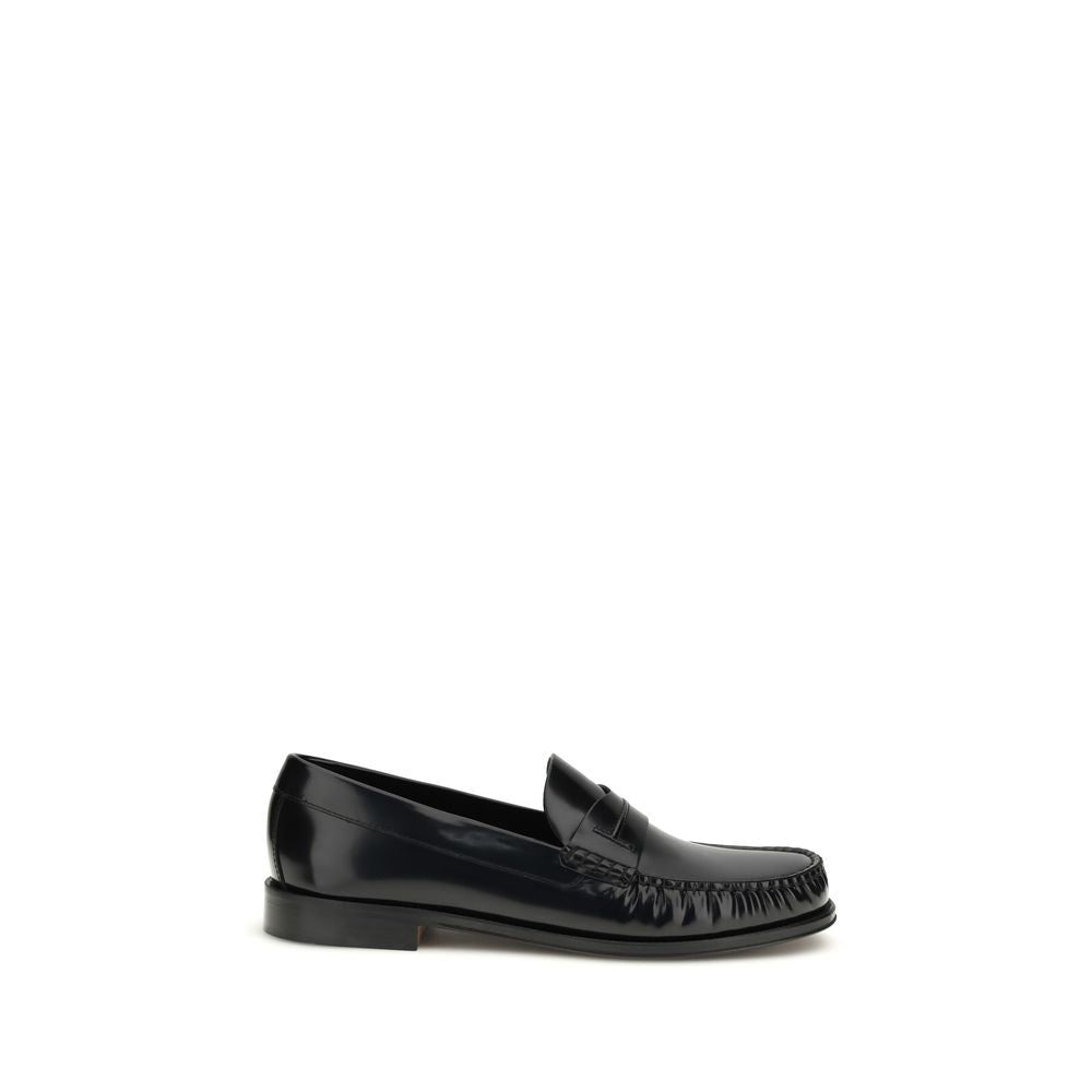 Tom Ford Schwarze Bos Taurus Kalbsleder Loafer zum Hineinschlüpfen