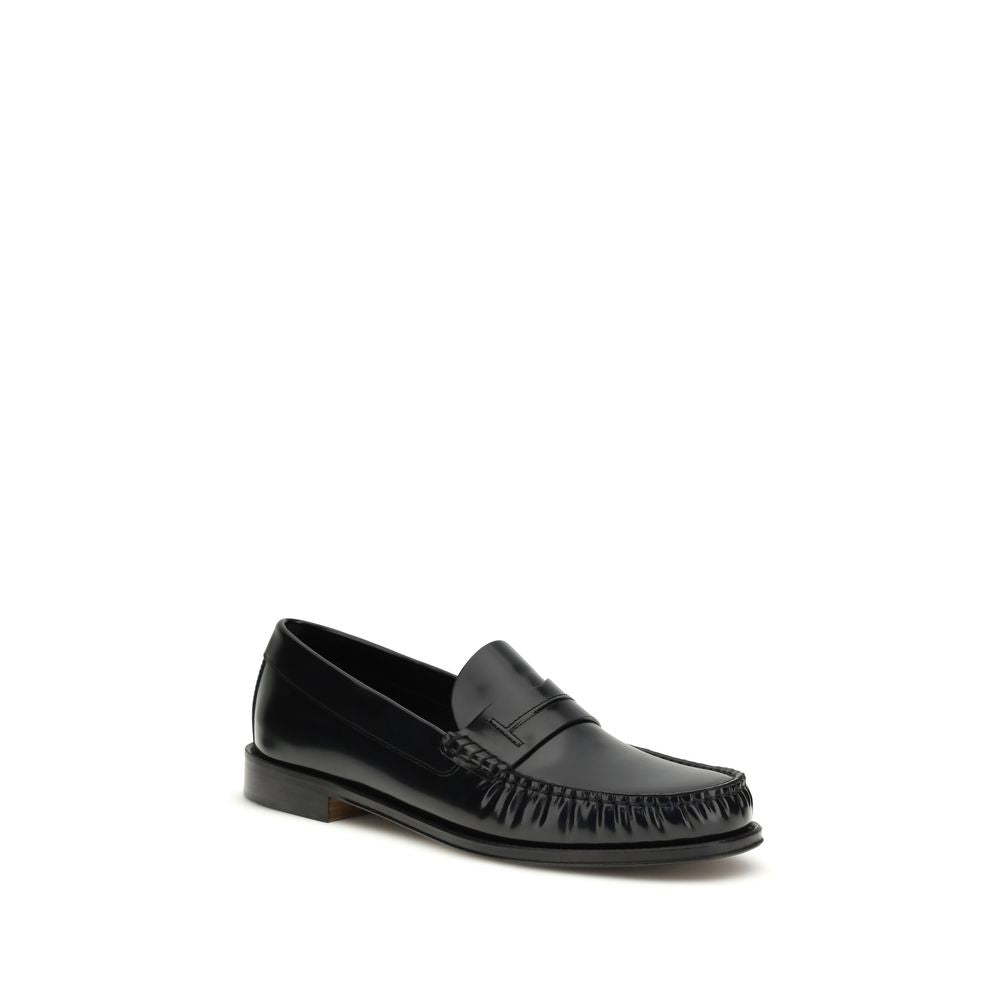 Tom Ford Schwarze Bos Taurus Kalbsleder Loafer zum Hineinschlüpfen
