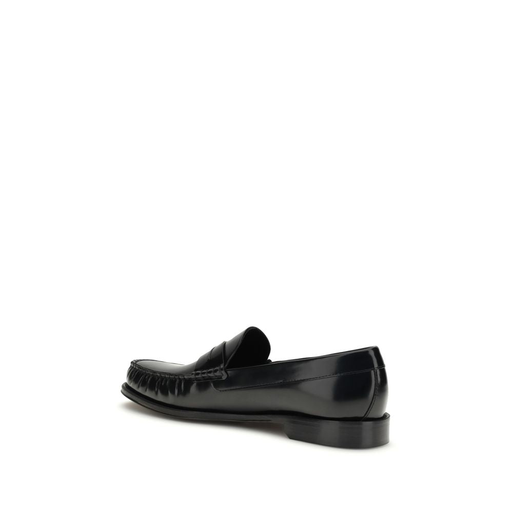 Tom Ford Schwarze Bos Taurus Kalbsleder Loafer zum Hineinschlüpfen