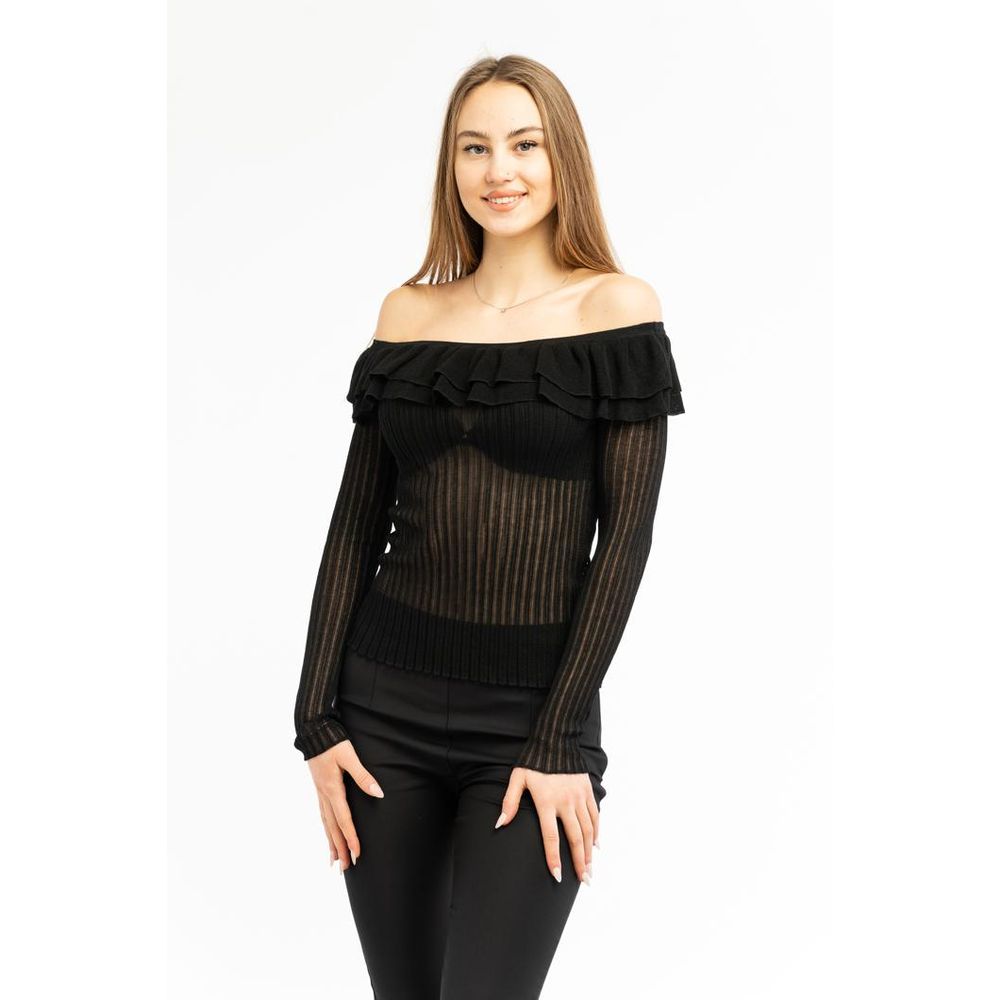 Patrizia Pepe Schwarzer Sweatshirt aus Viskose