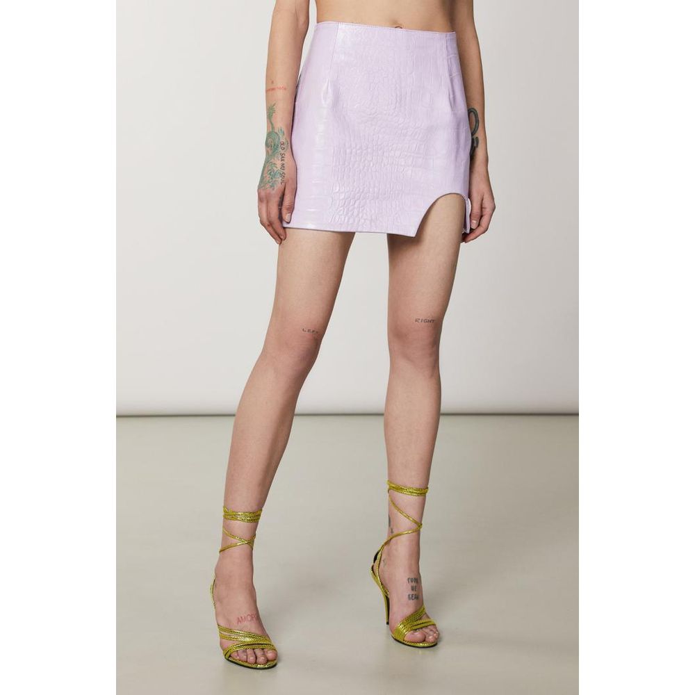Patrizia Pepe Minirock aus violettem Leder