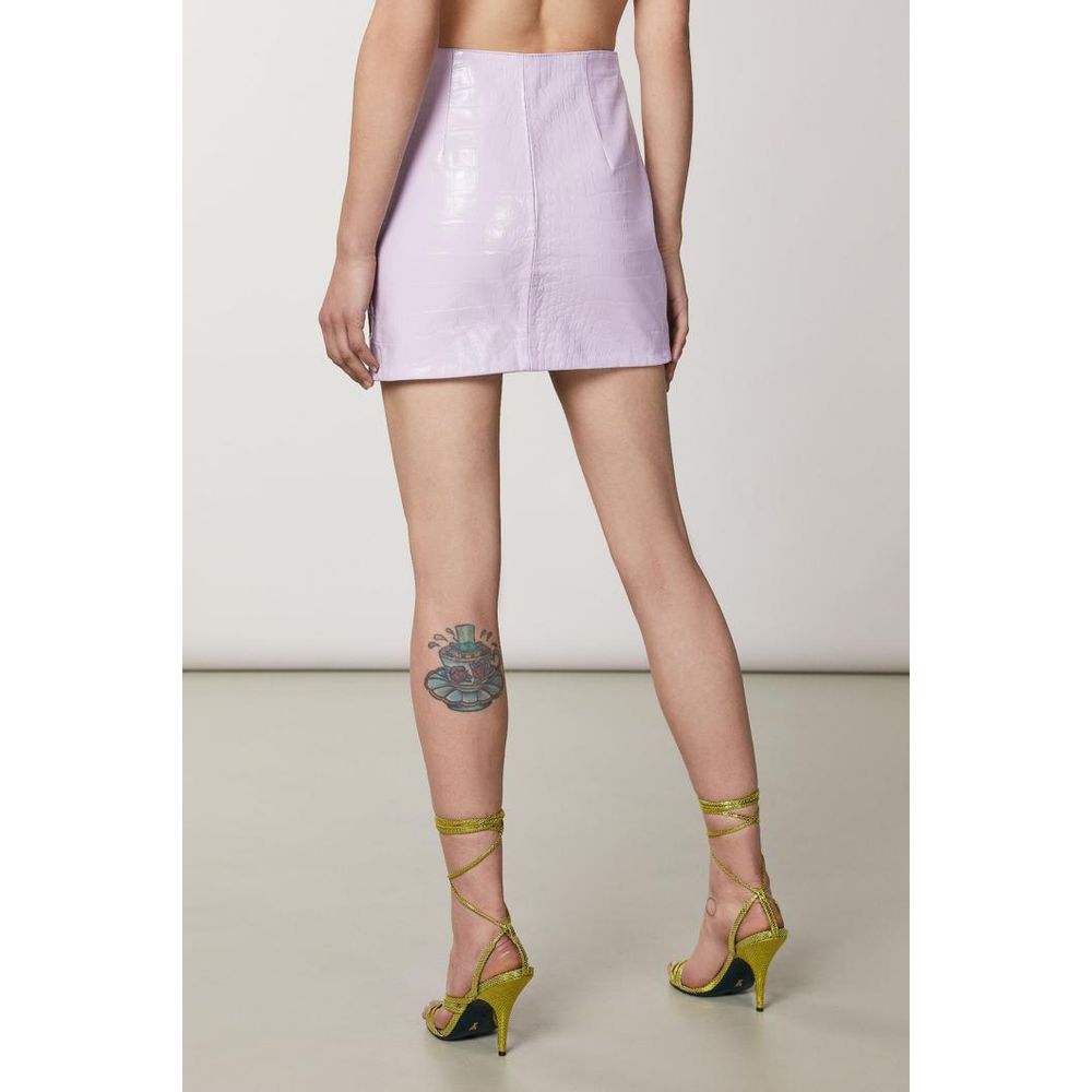 Patrizia Pepe Minirock aus violettem Leder