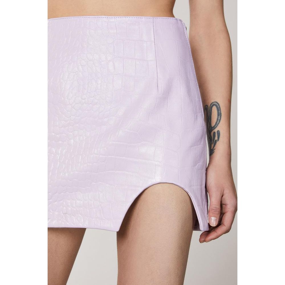 Patrizia Pepe Minirock aus violettem Leder