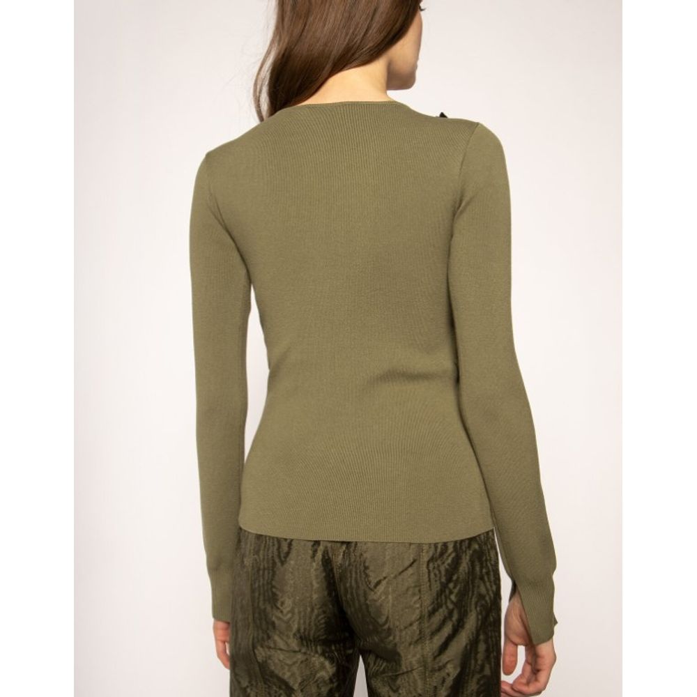 Patrizia Pepe Grüner Viskose-Pullover