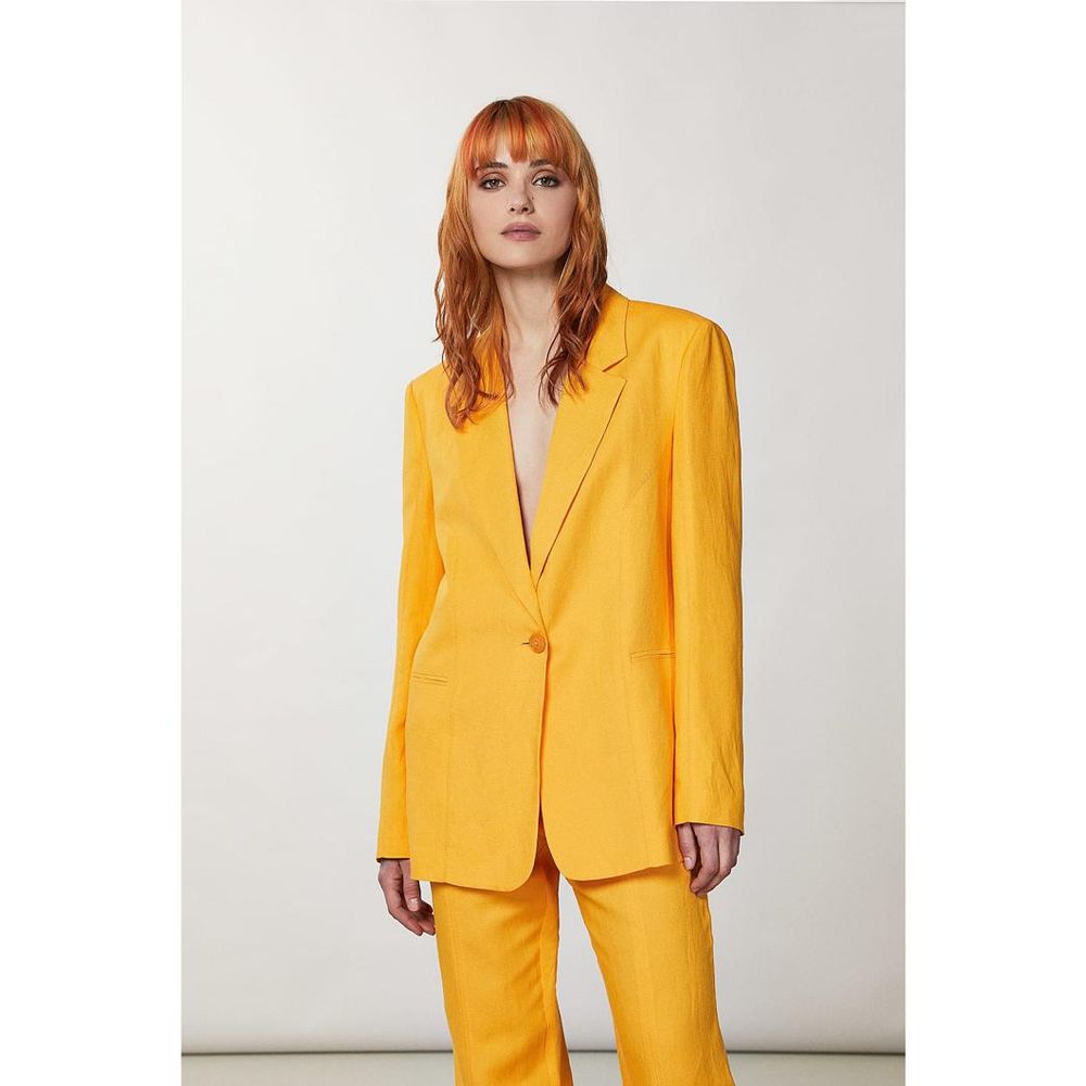 Patrizia Pepe Orangener Blazer aus Viskose