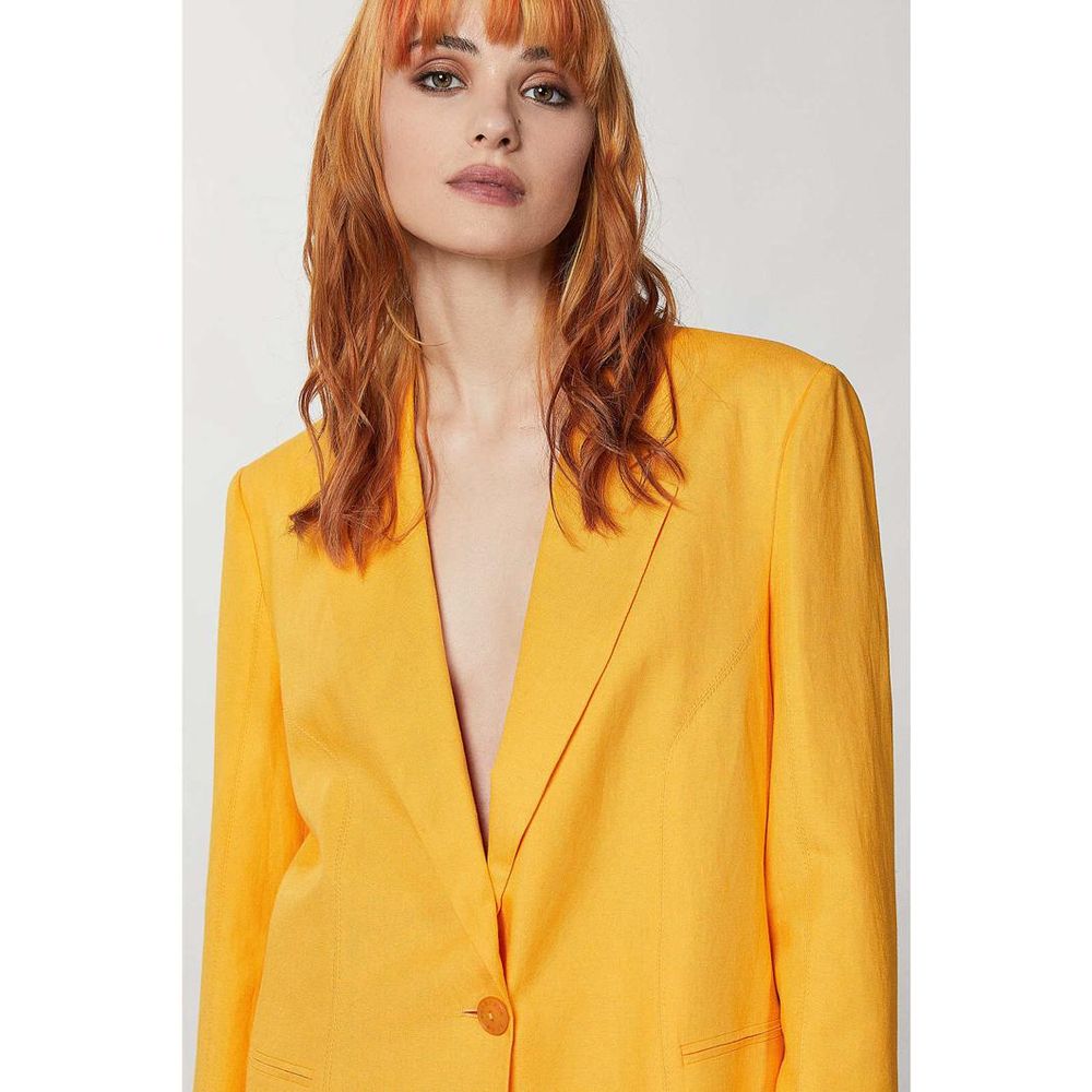 Patrizia Pepe Orangener Blazer aus Viskose