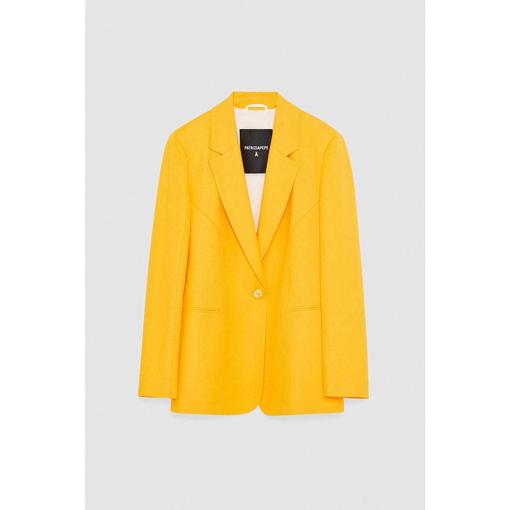 Patrizia Pepe Orangener Blazer aus Viskose