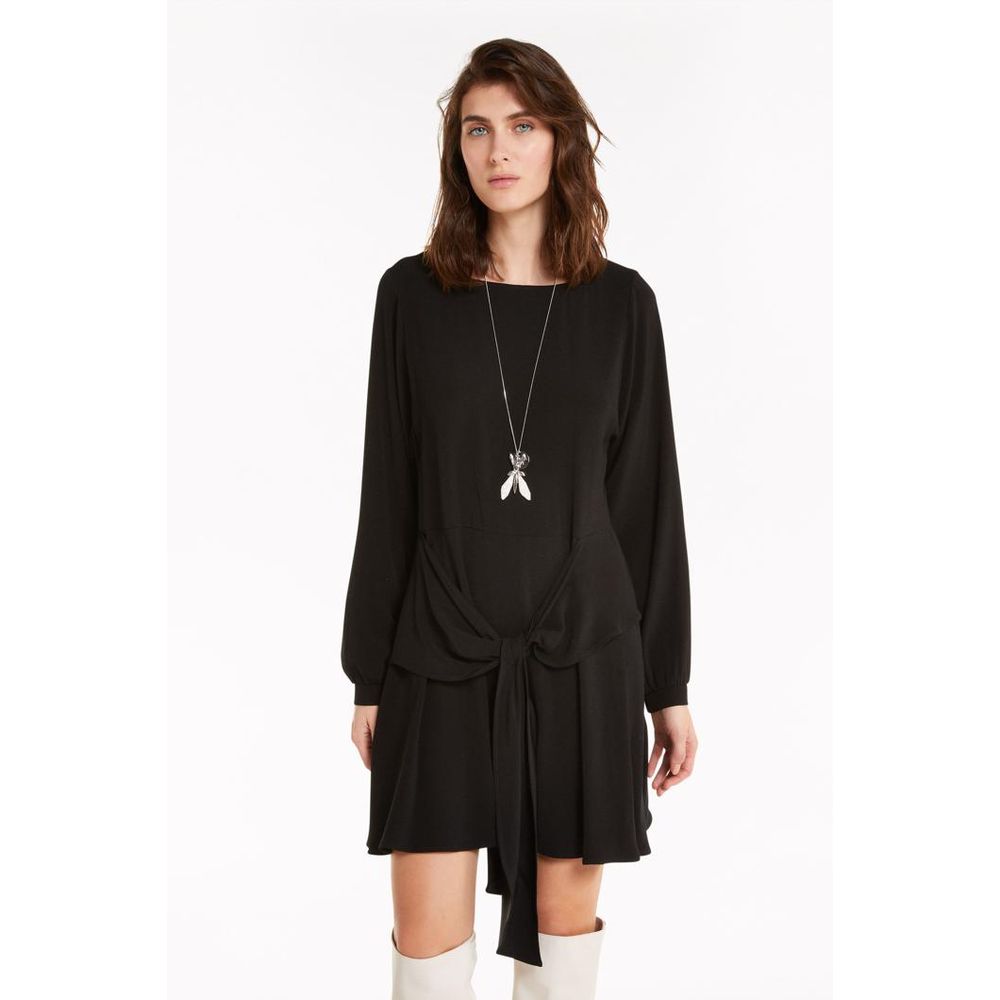 Patrizia Pepe Schwarzes Viskose-Freizeitkleid