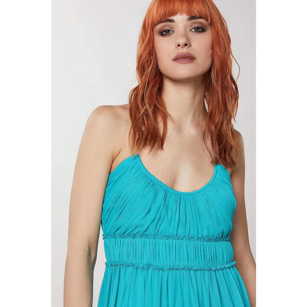 Patrizia Pepe Türkisfarbenes Freizeitkleid aus Polyester