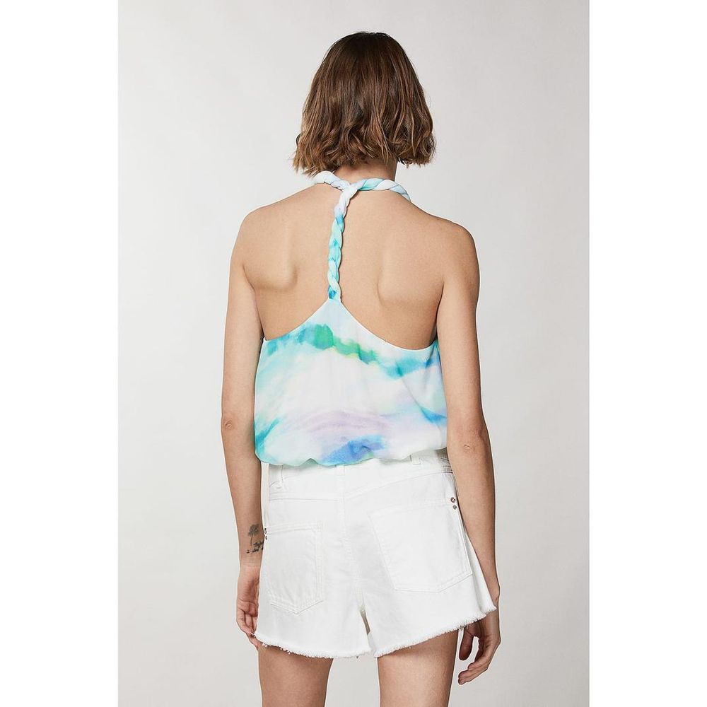 Patrizia Pepe Türkisfarbene Tanktops aus Polyester