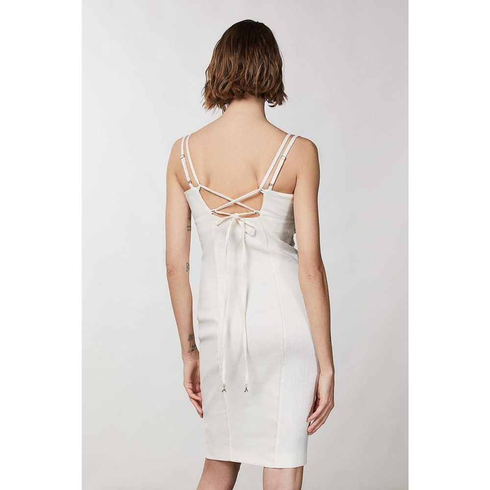 Patrizia Pepe Weißes Leinen-Freizeitkleid