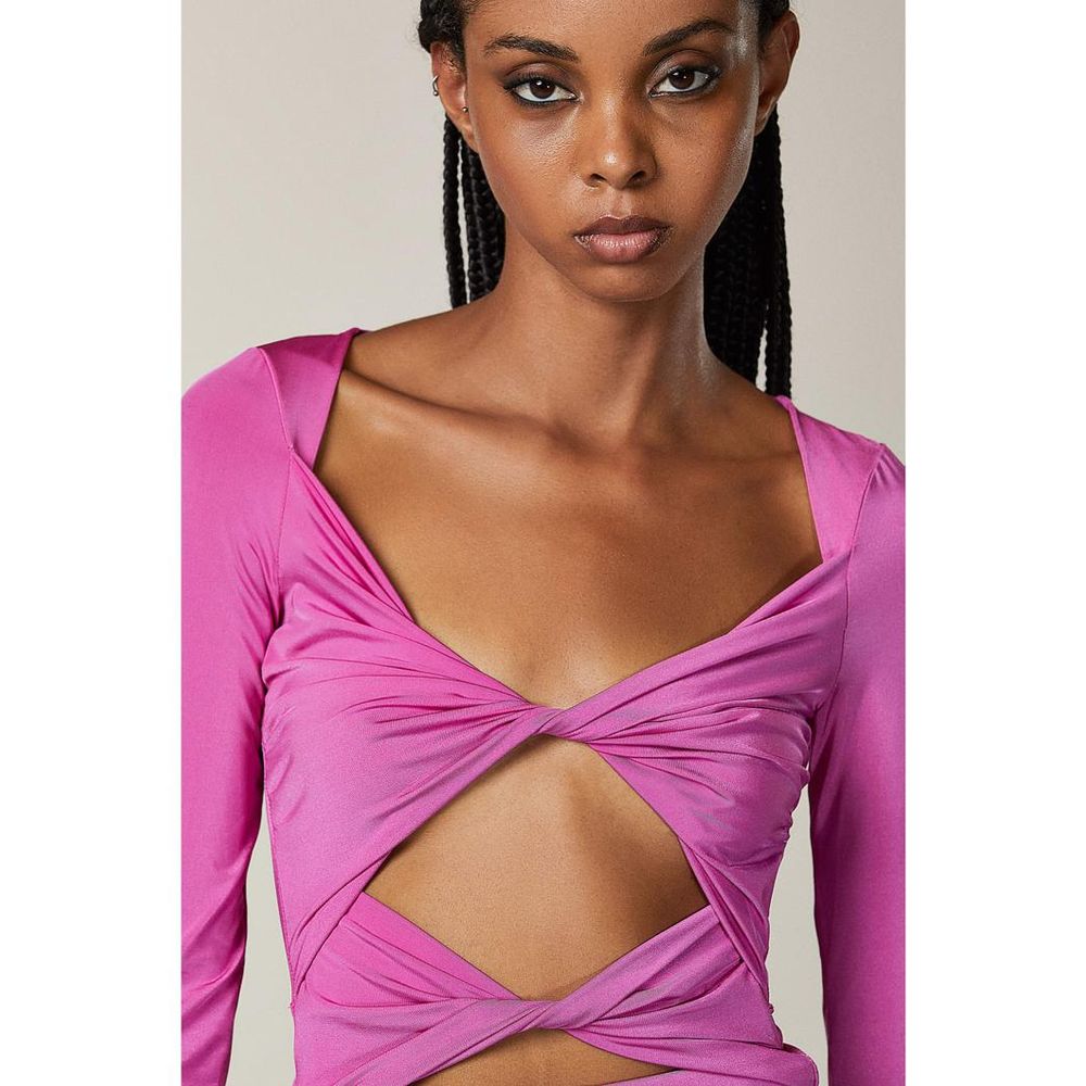 Patrizia Pepe Lila Nylon Freizeitkleid