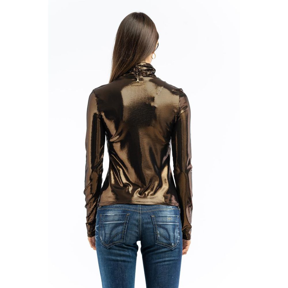 Patrizia Pepe Braune Bluse aus Acetat