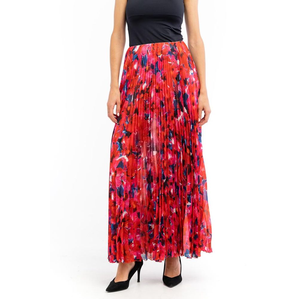Patrizia Pepe Langer Rock aus rotem Polyester