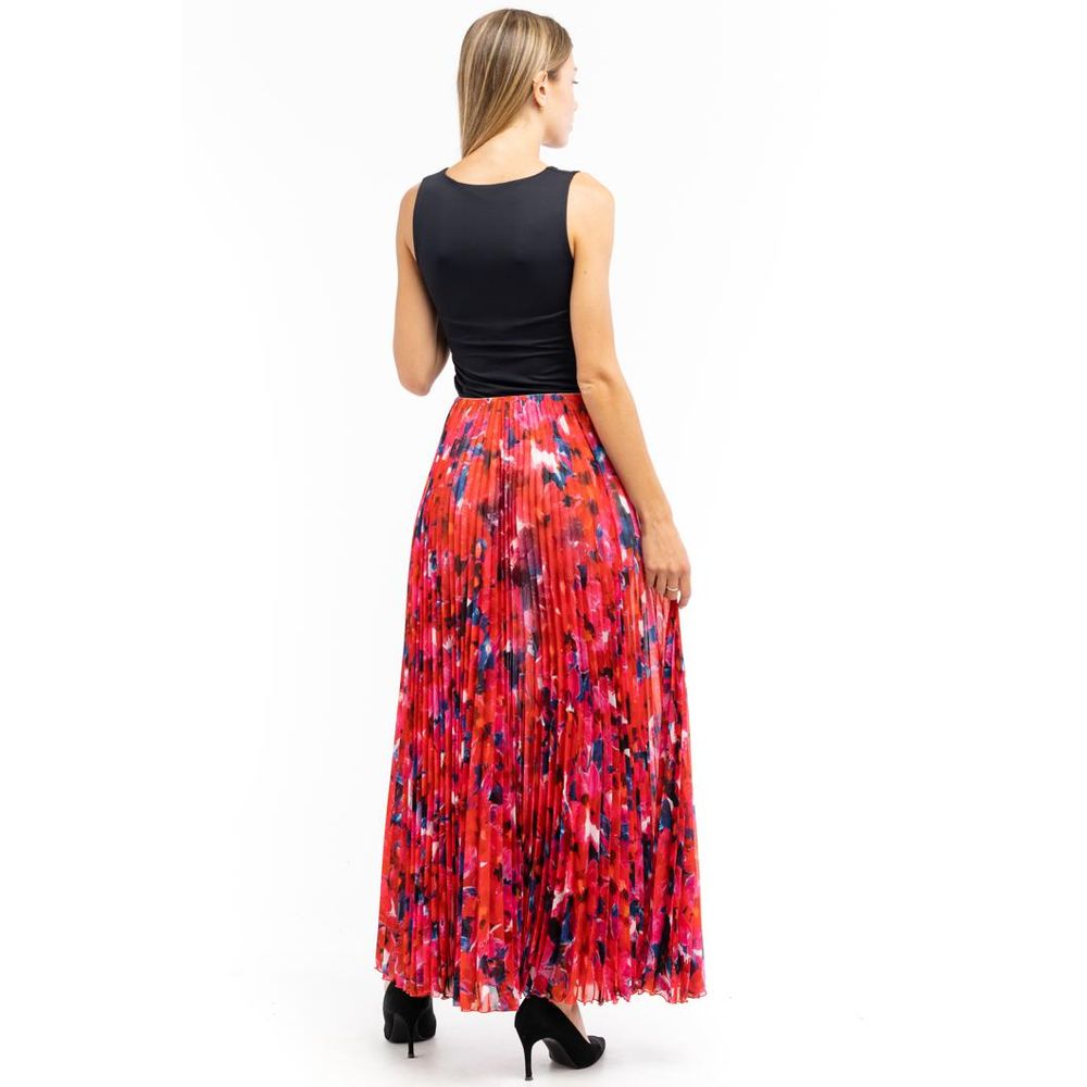 Patrizia Pepe Langer Rock aus rotem Polyester