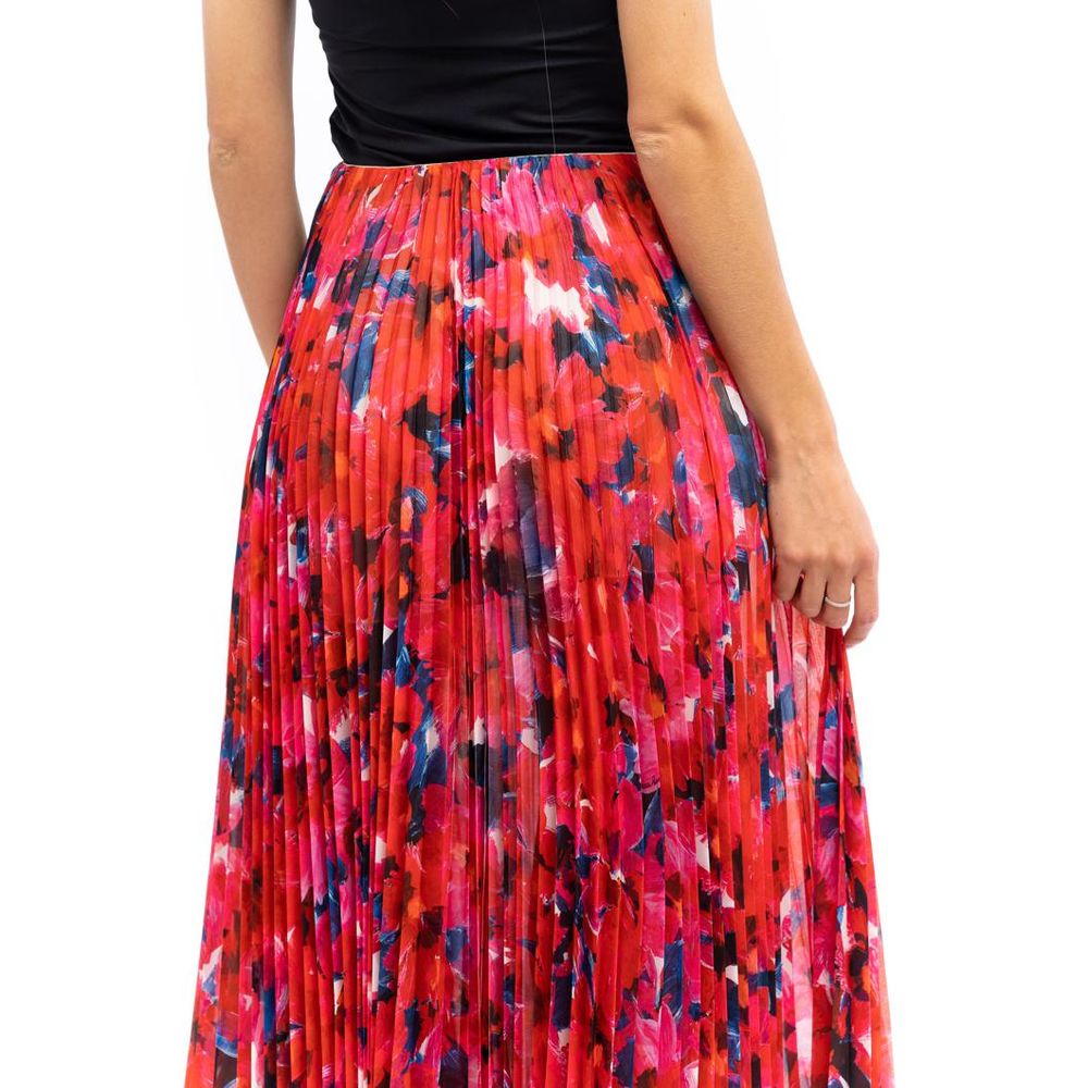 Patrizia Pepe Langer Rock aus rotem Polyester
