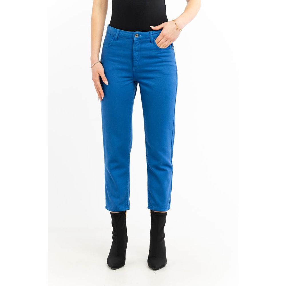 Patrizia Pepe Blaue Baumwoll-Freizeithose