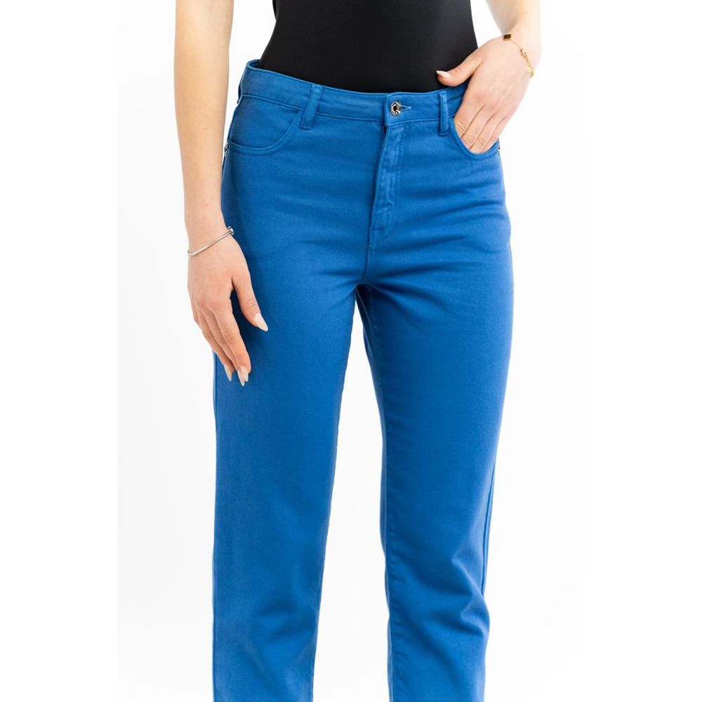 Patrizia Pepe Blaue Baumwoll-Freizeithose