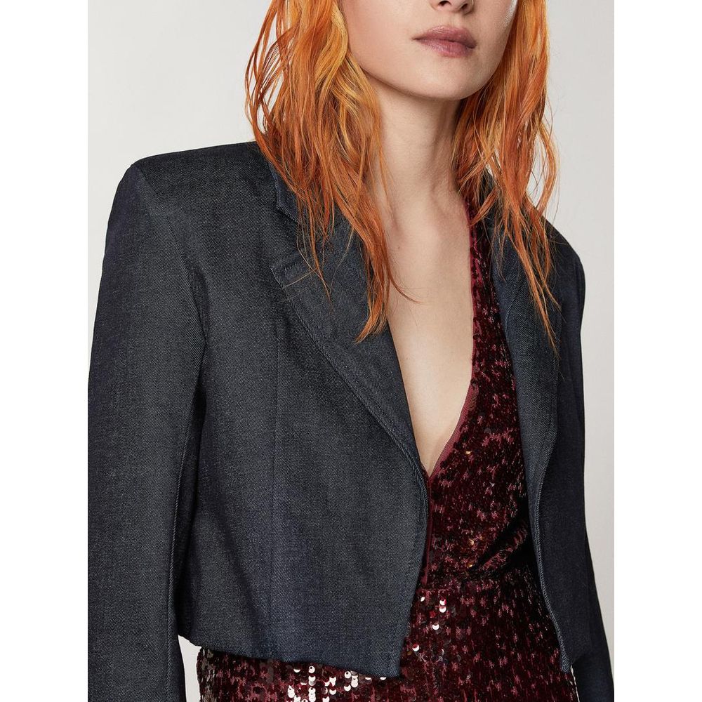 Patrizia Pepe Marineblauer Baumwollblazer