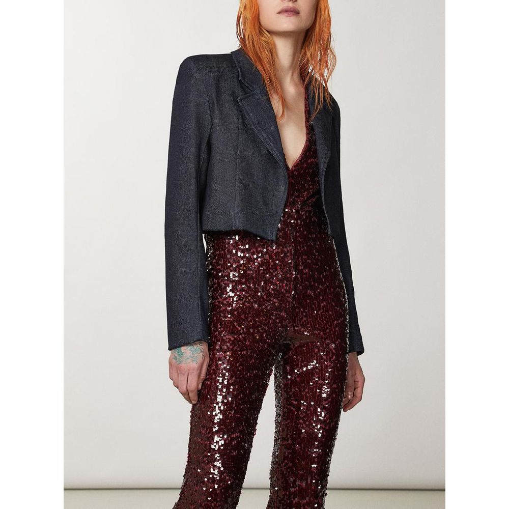 Patrizia Pepe Marineblauer Baumwollblazer