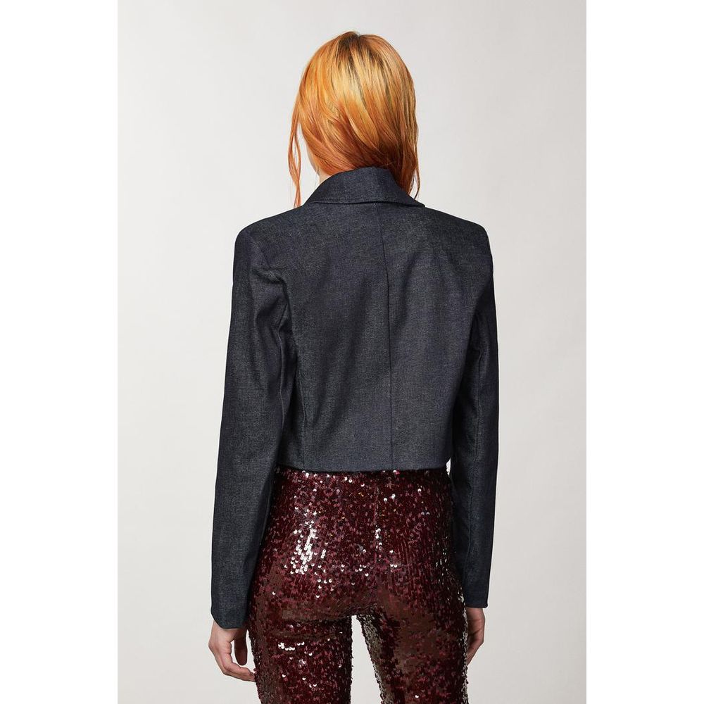 Patrizia Pepe Marineblauer Baumwollblazer