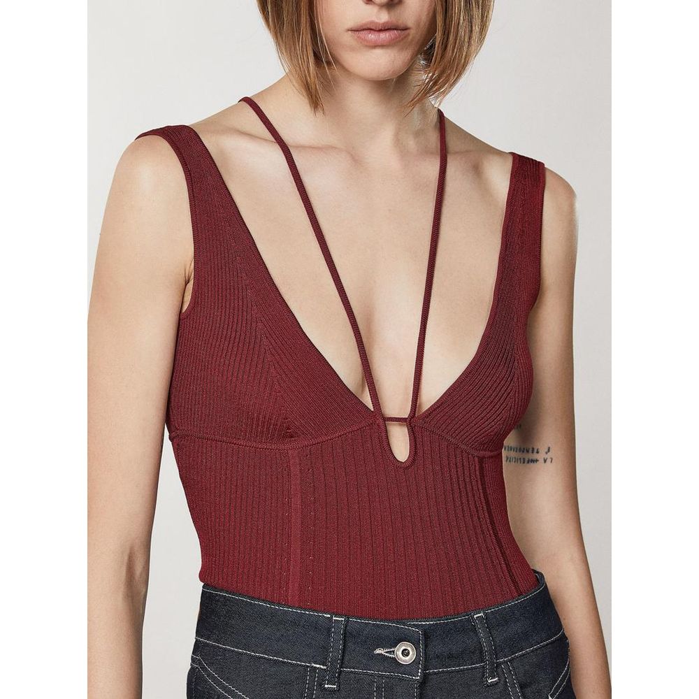 Patrizia Pepe Rotes Viskose-Shirt
