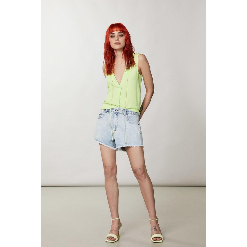 Patrizia Pepe Gelbe Jeans-Shorts
