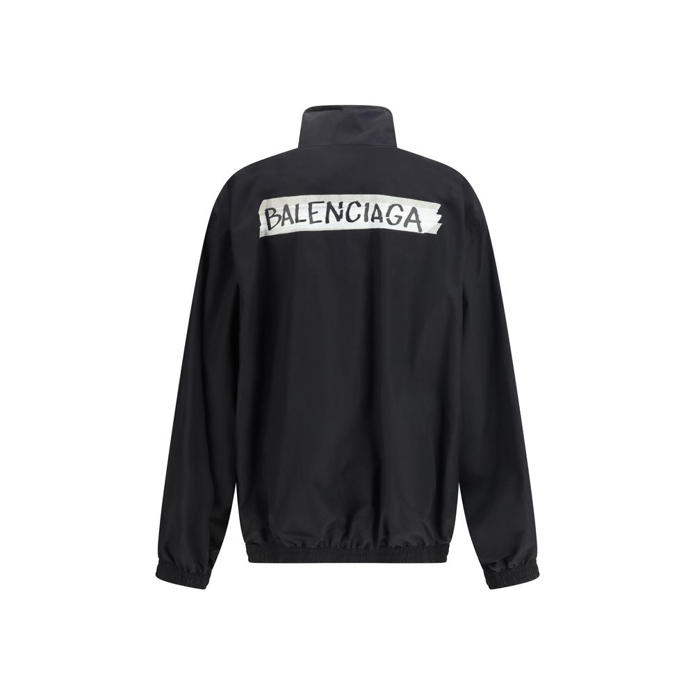 Balenciaga Schwarze Baumwoll-Shell-Jacke
