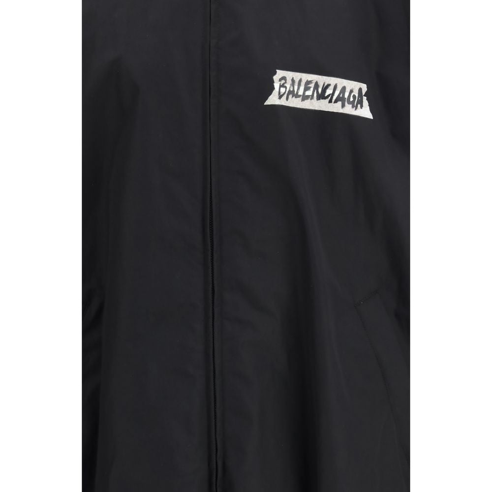 Balenciaga Schwarze Baumwoll-Shell-Jacke