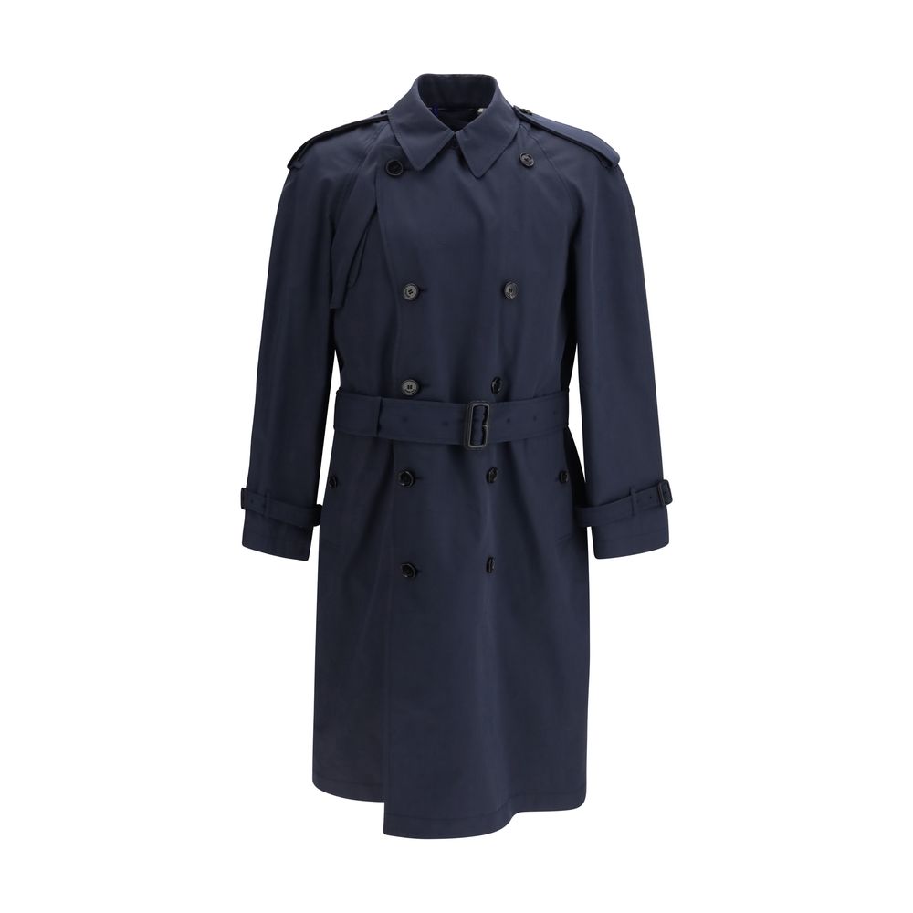 Burberry Blauer Trenchcoat aus Polyester